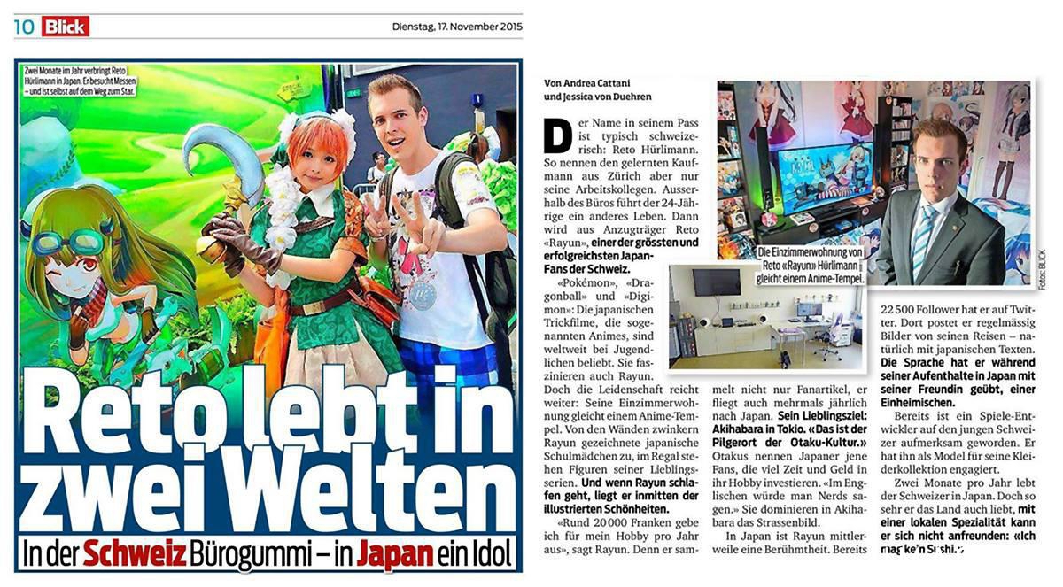 Co Editor Of Tokyo Pop Guide Roman Hurlimann Has Been Featured In Swiss Newspaper Blick As Otaku Evangelist Jmag News